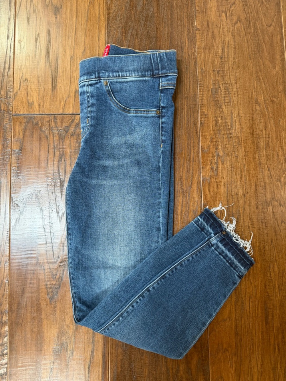 SPANX Distressed Ankle Skinny Jeans